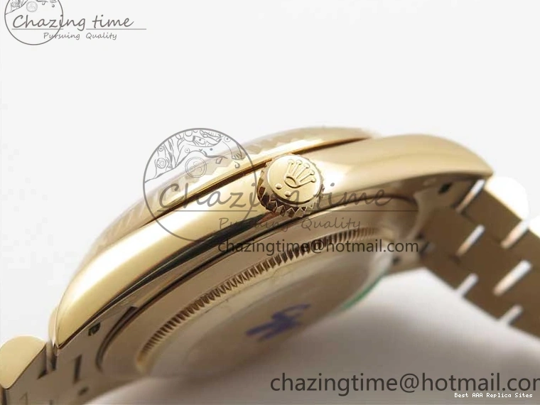 Best AAA Replica Sites A 228239 New 904 Dial on 40mm RG President QuickDry Dial BP Brown 2824 Bracelet Roman Day-Date RG Version 0110